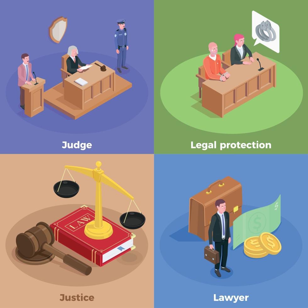 Law Justice Design Concept Vector Illustration