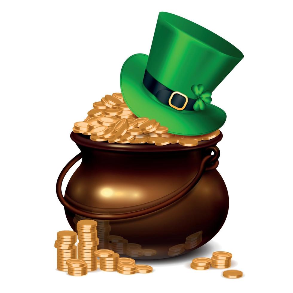 Patricks Day Realistic Composition Vector Illustration