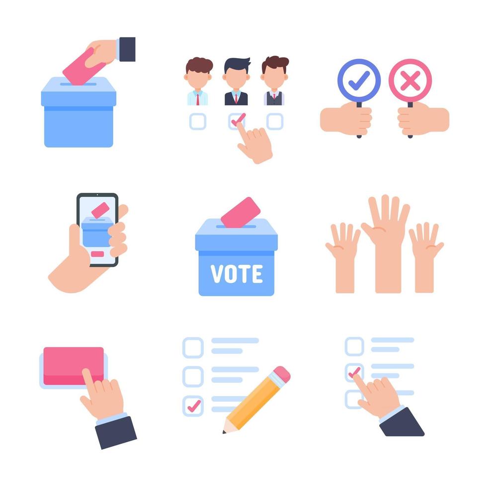 Election ballot vector. The hand holding the voting card of most people in making a choice. vector