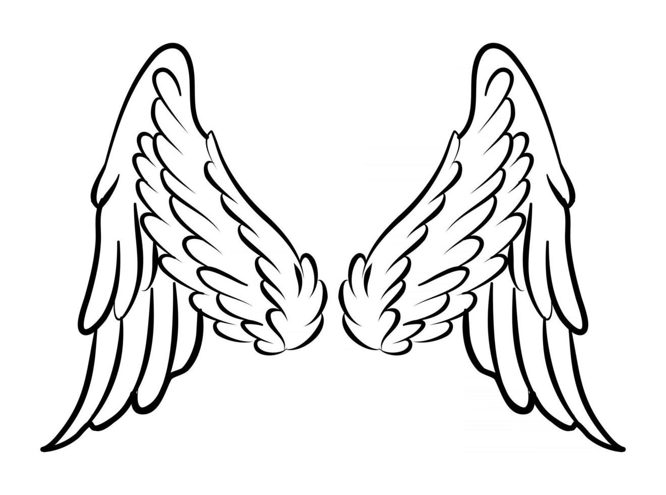 Illustration of Bird Wings for branding element vector