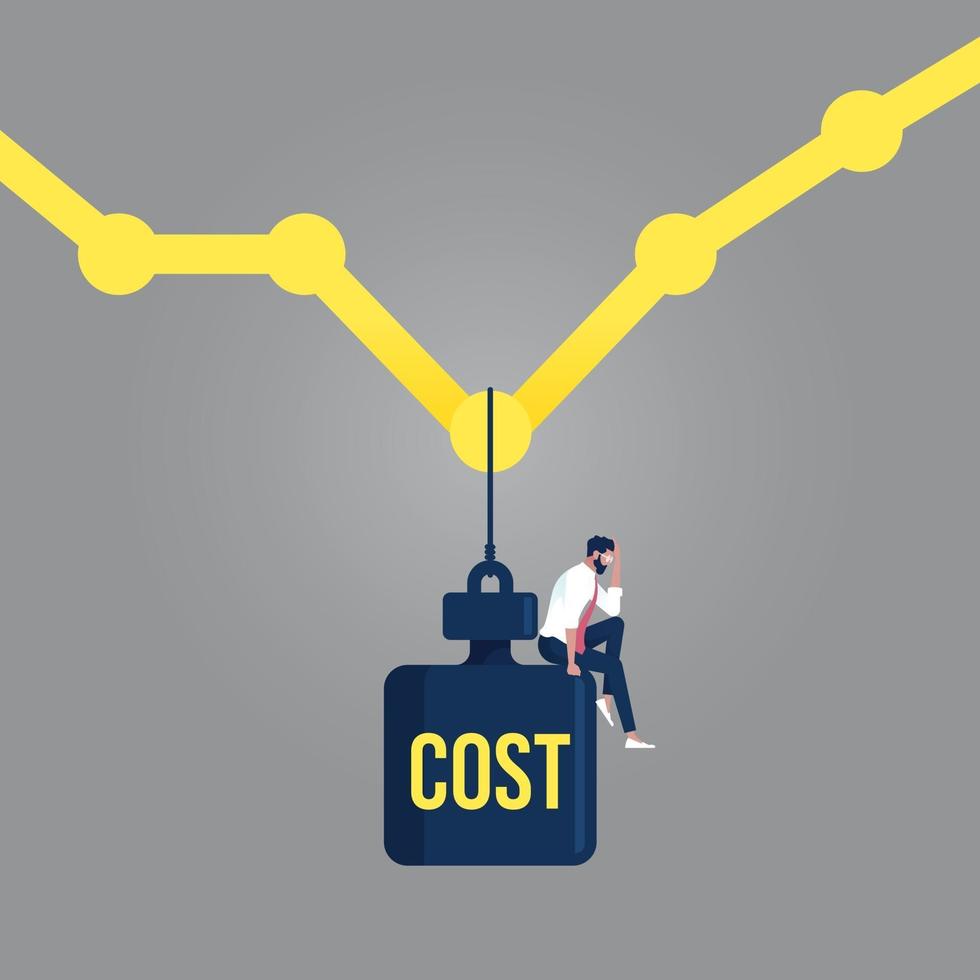 Cost reduction management-Profits and costs concept vector