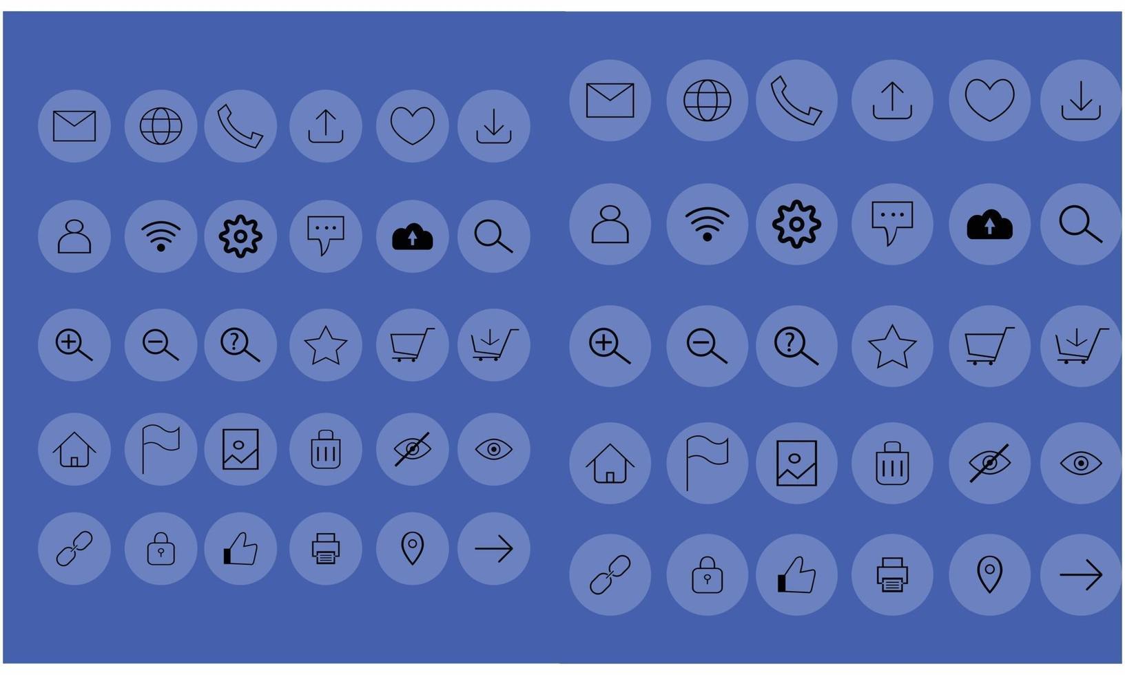 Icon set for web design vector