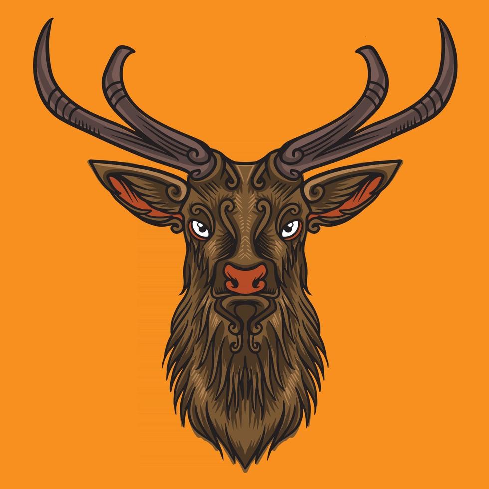 vector de cabeza de venado