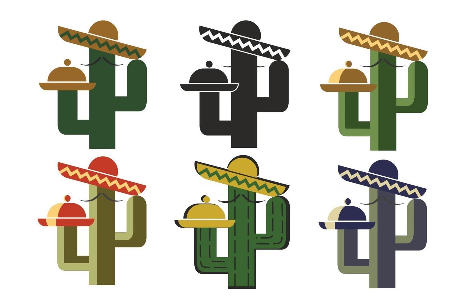 ilustración de cactus mexicano vector