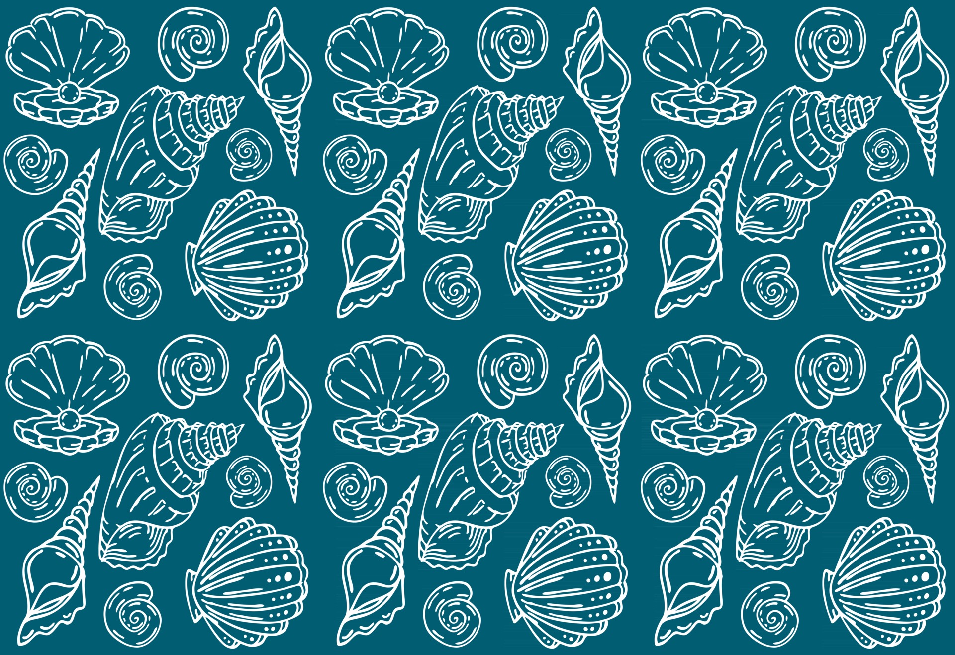 Shell vector textile pattern, underwater creatures pattern 2944832 ...