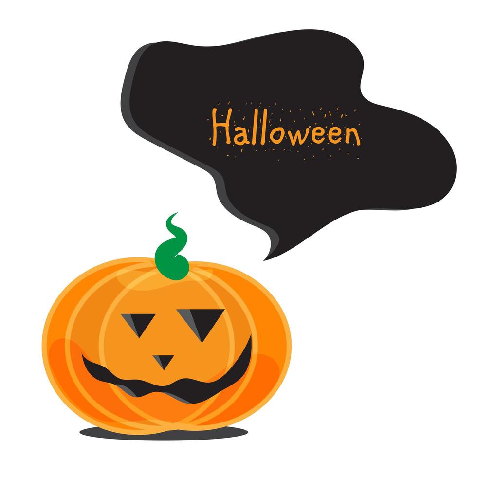 Emotional Halloween pumpkins vector