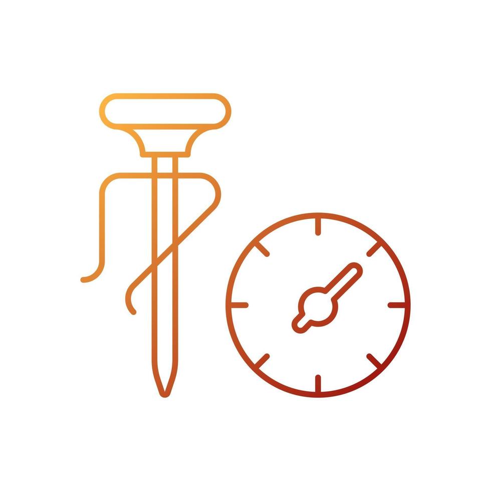 Milk thermometer gradient linear vector icon