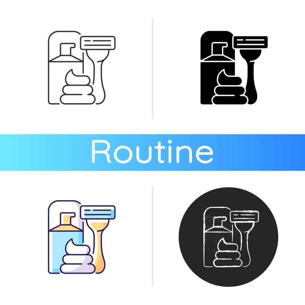 Razor and shaving cream icon vector