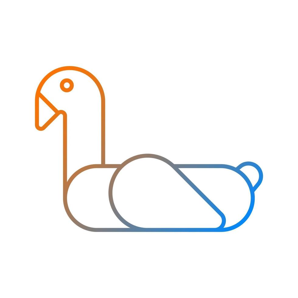 Animal pool float gradient linear vector icon