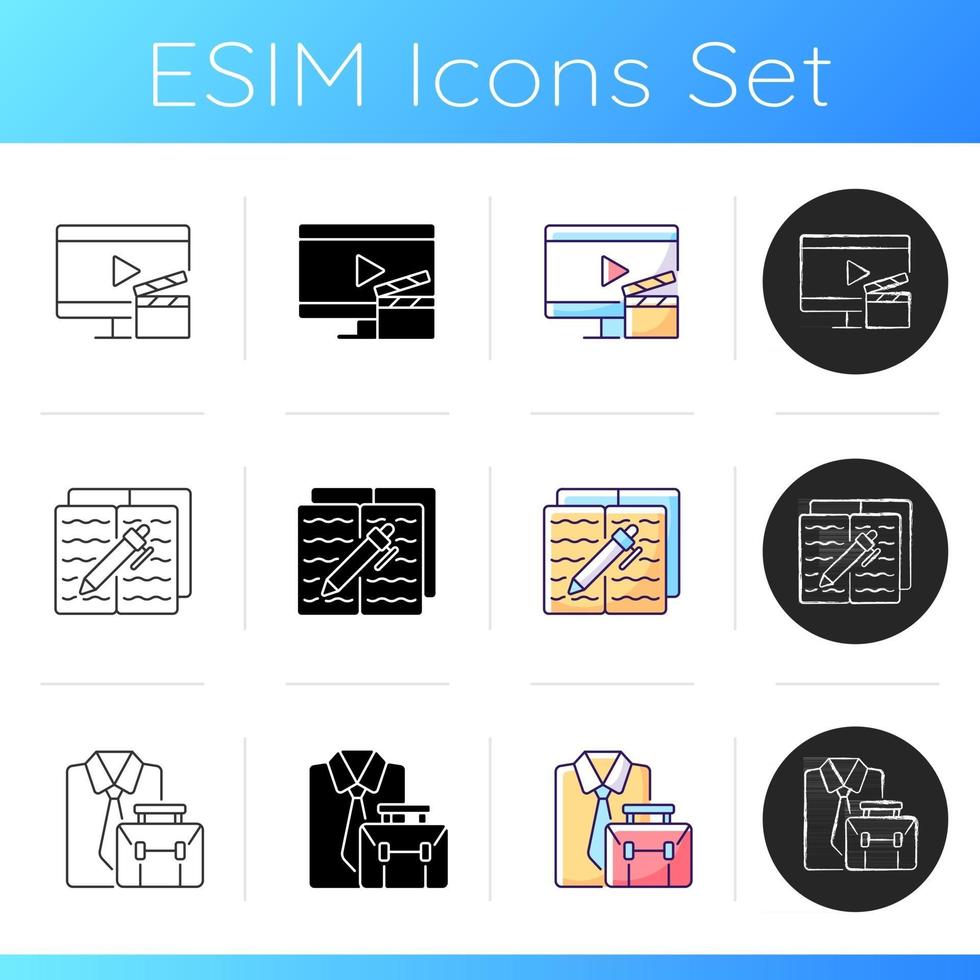 Everyday routine life icons set vector