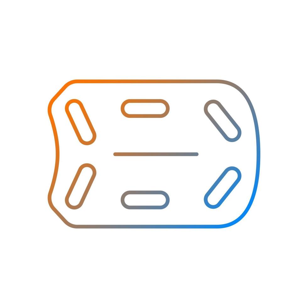 Rescue board gradient linear vector icon