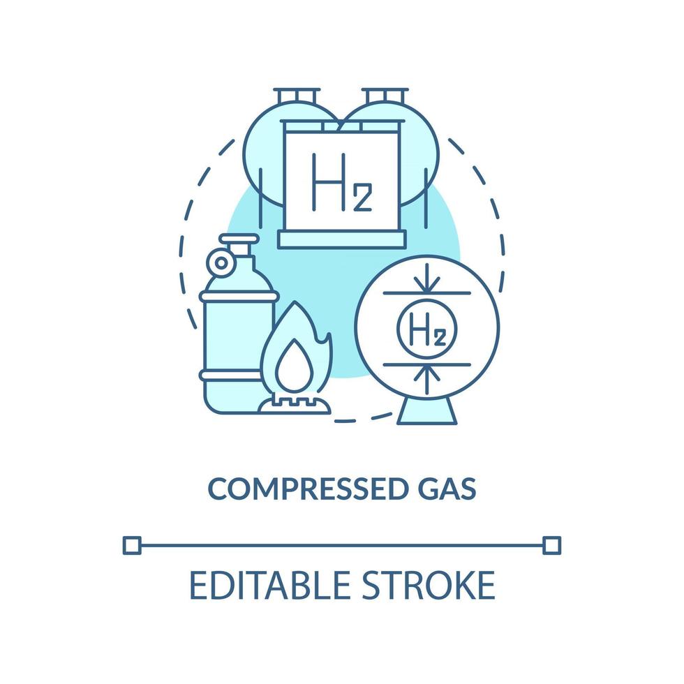 Compressed gas concept icon vector