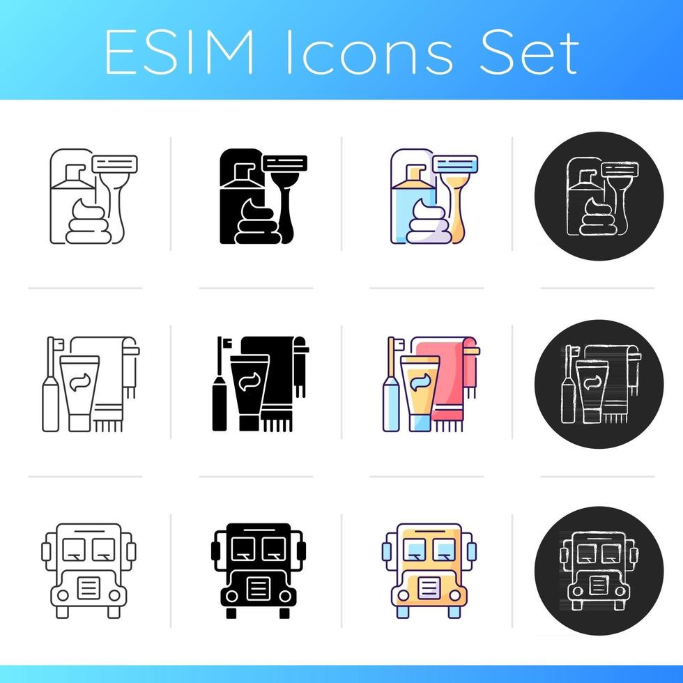 Everyday life icons set vector