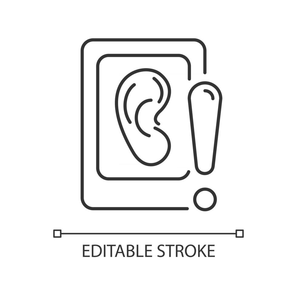 Eavesdropping on mobile devices linear icon vector