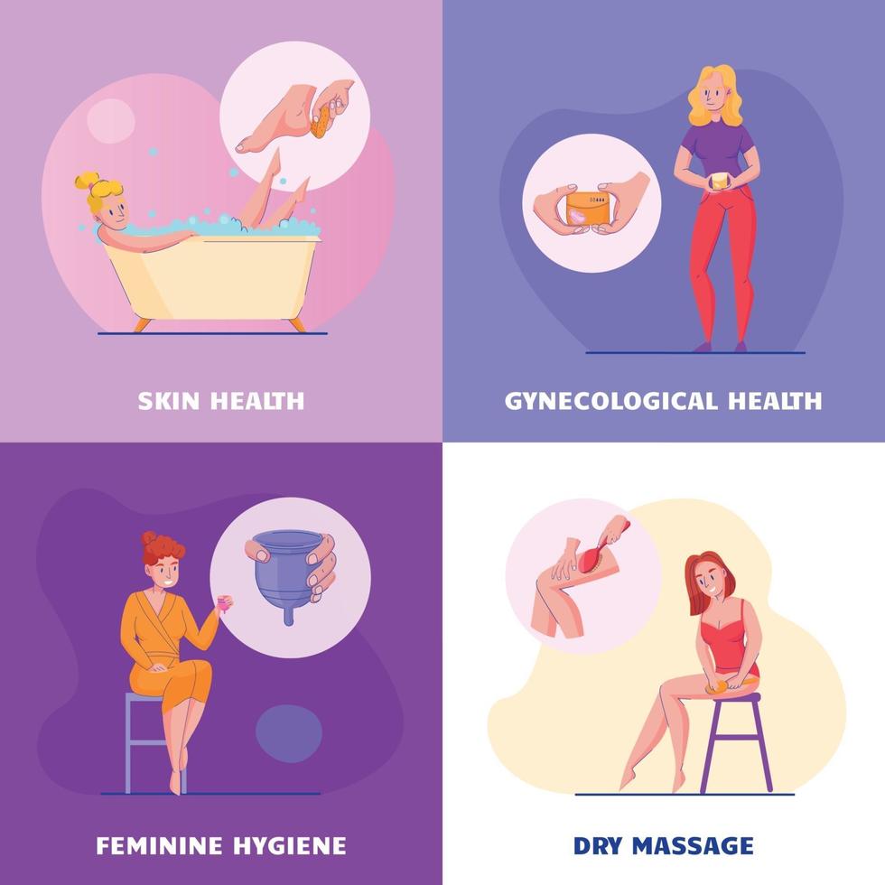 Feminine Hygiene Concept Design Vector Illustration