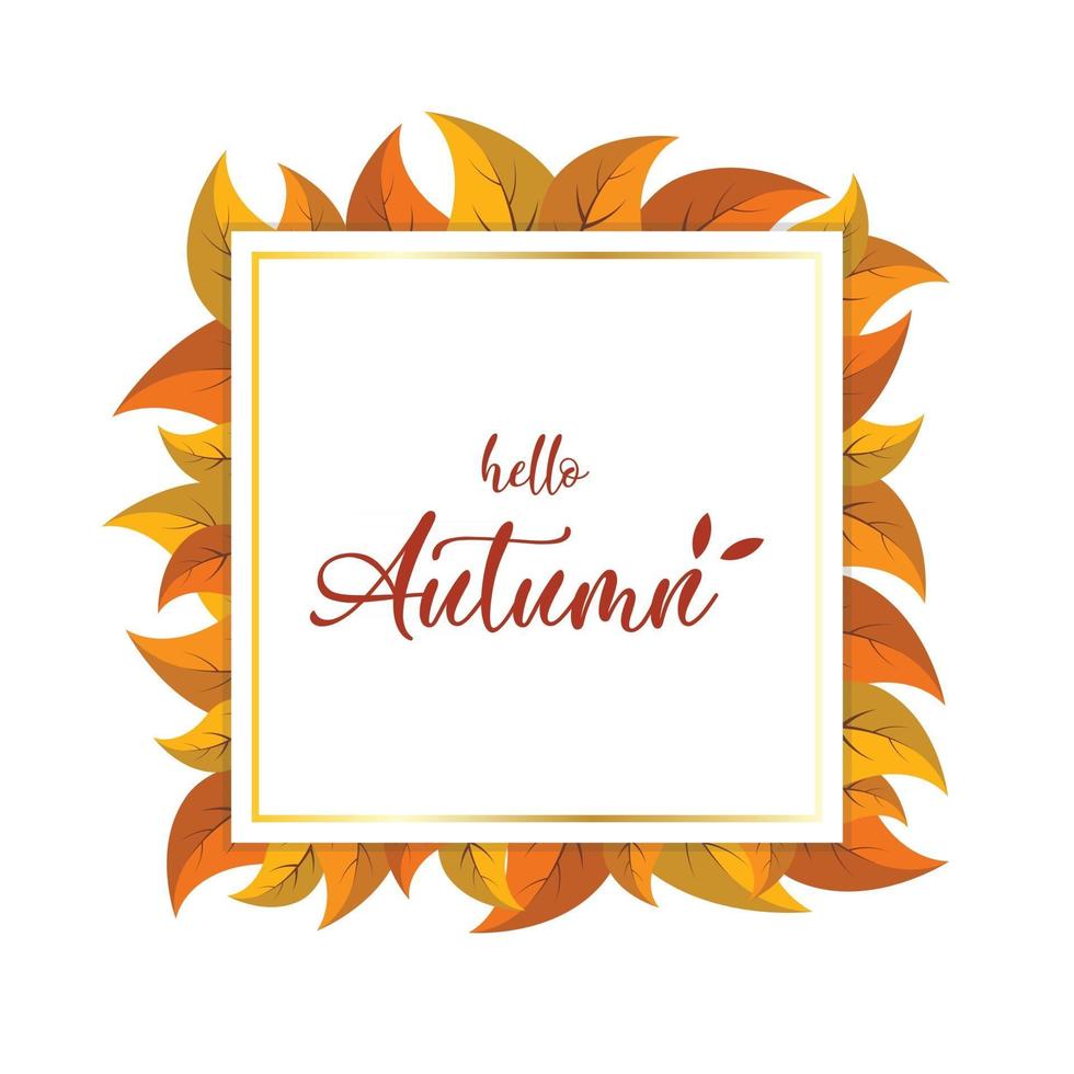 hello autumn background banner vector