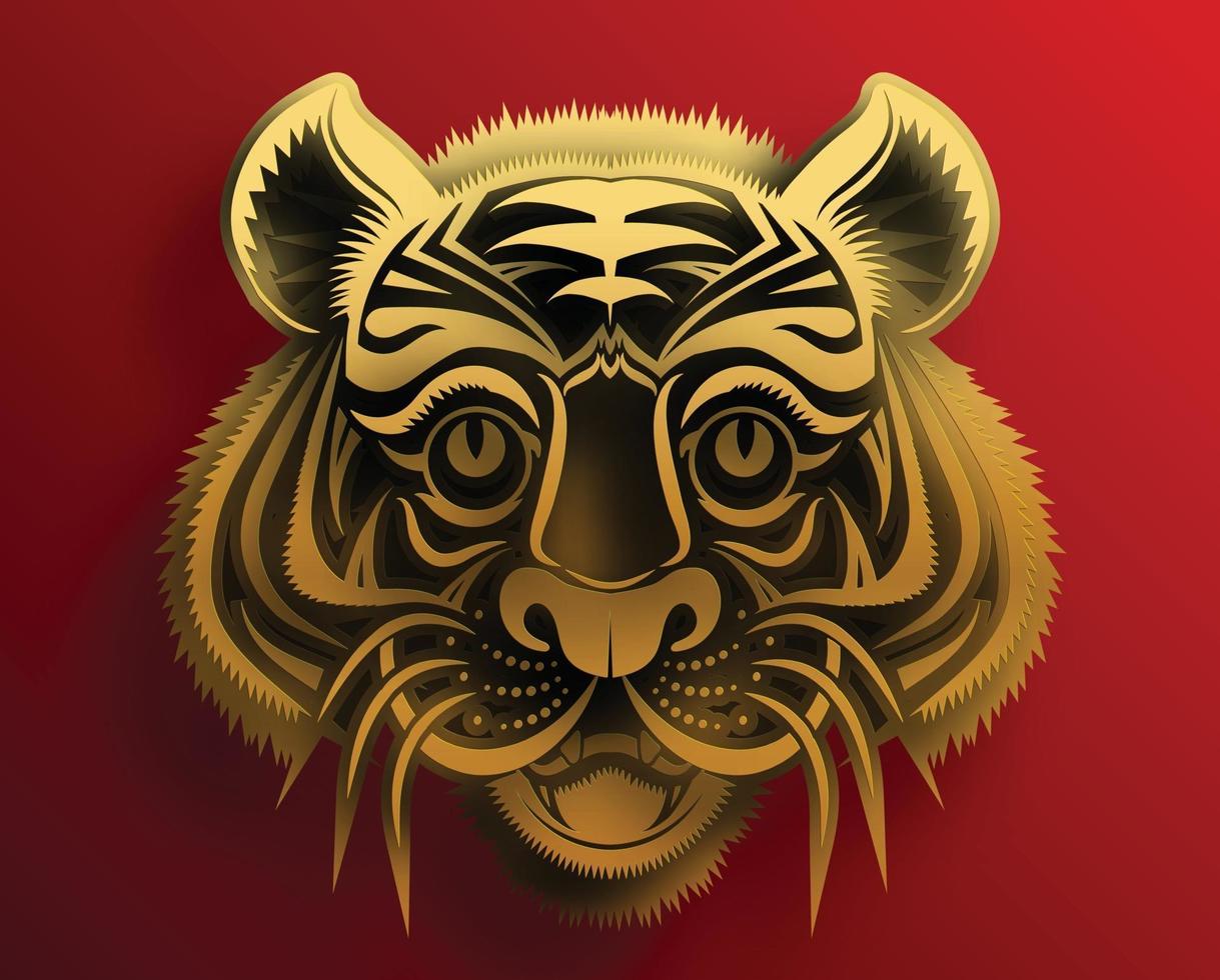 Happy chinese new year 2022 year of the tiger vector