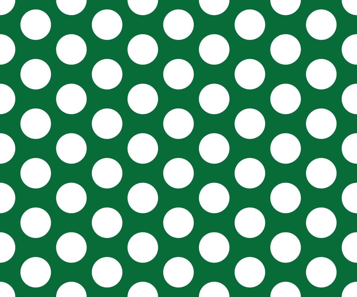 Vintage polka dots white and green pattern vector