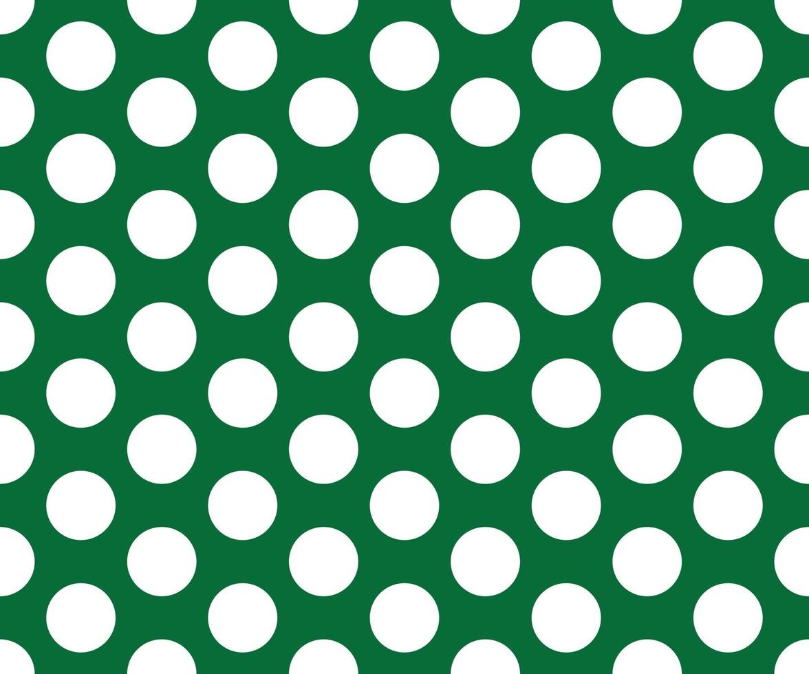 Vintage polka dots white and green pattern vector