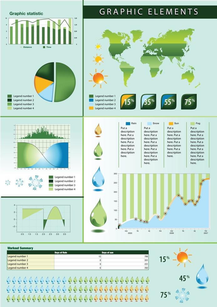 infografia de elementos graficos vector