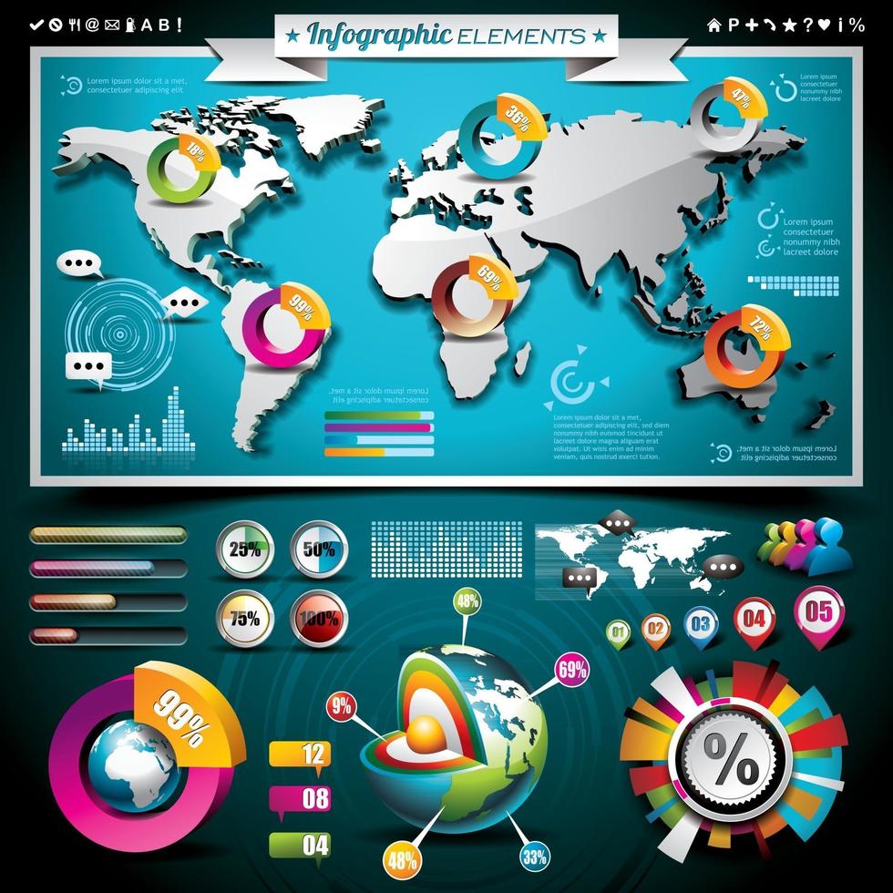 Info graphic elements vector