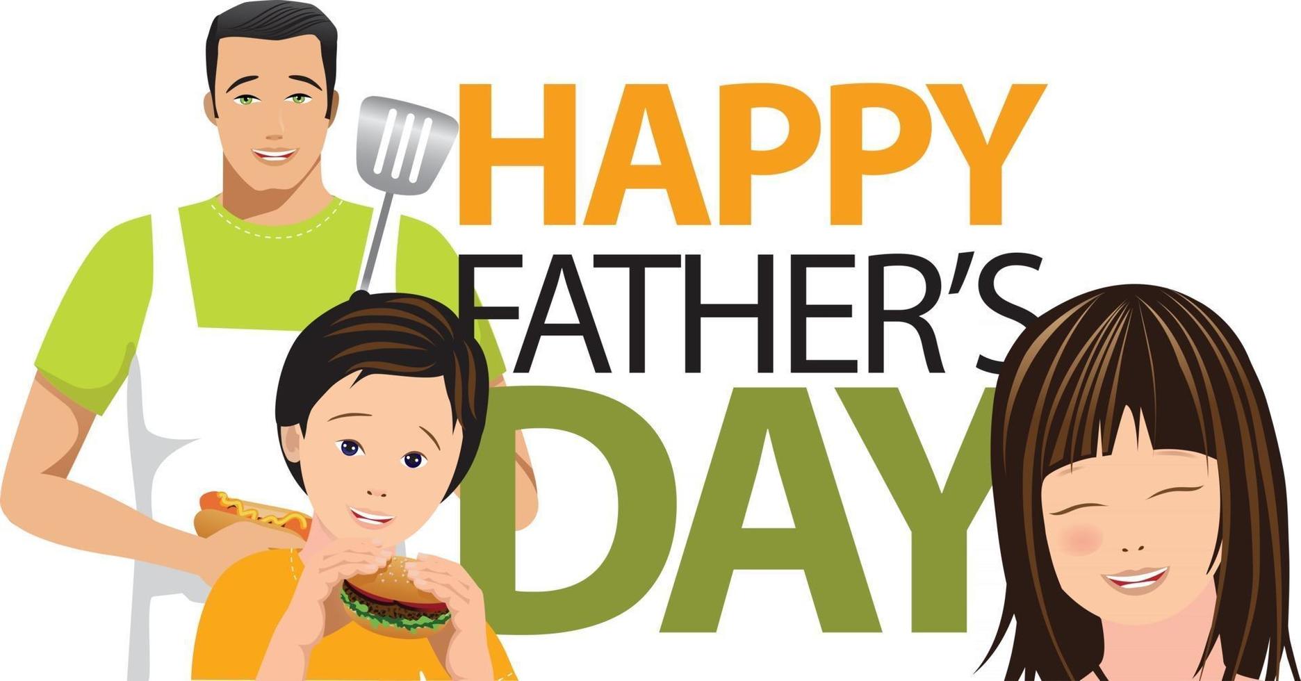 Happy fathers day card vector