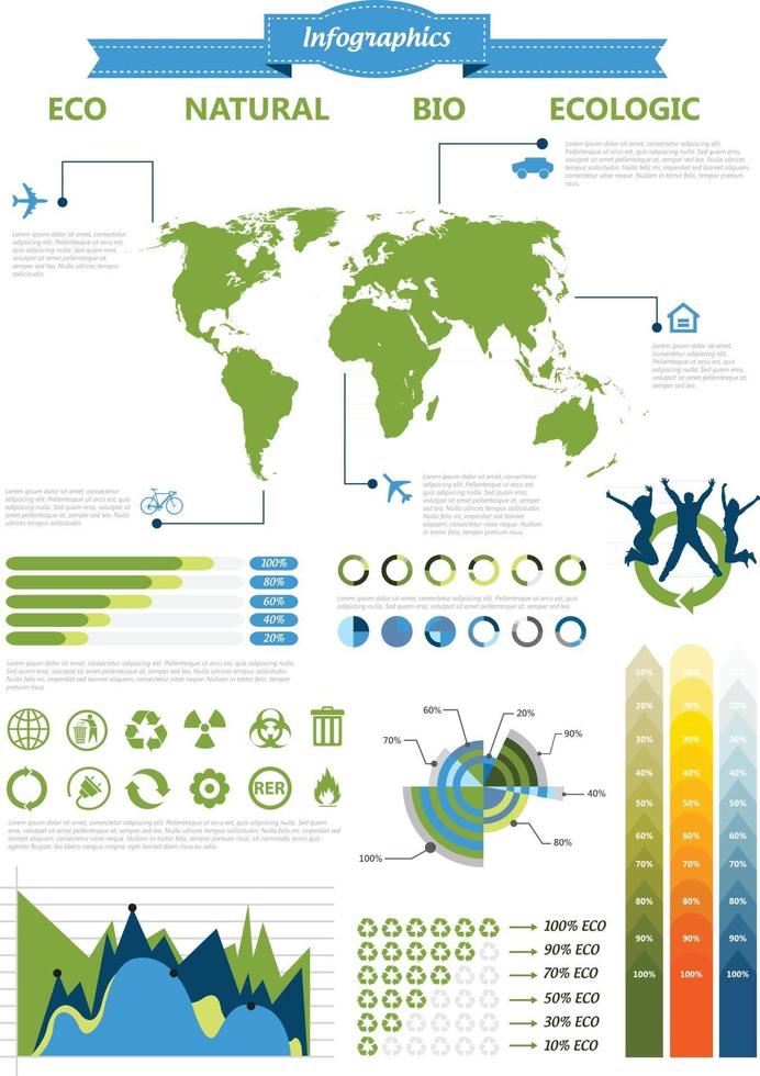 Ecology infographic vector