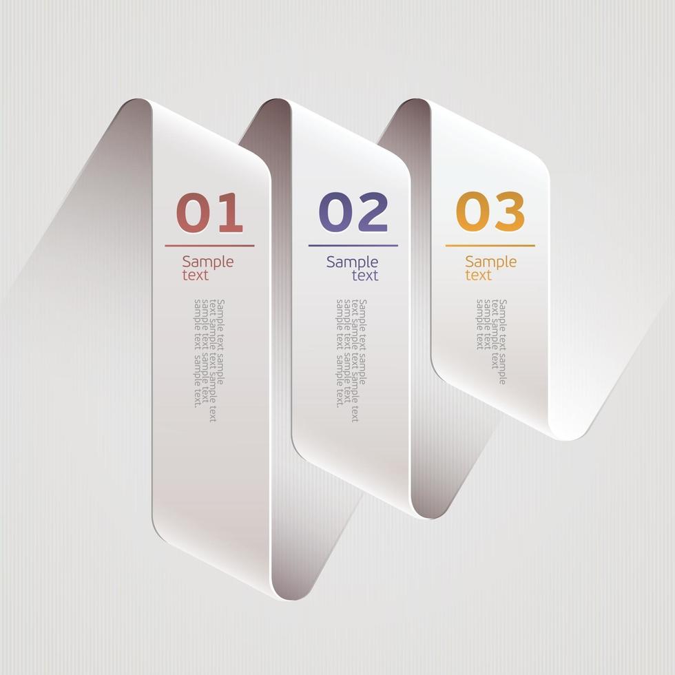 Info graphic paper shape vector