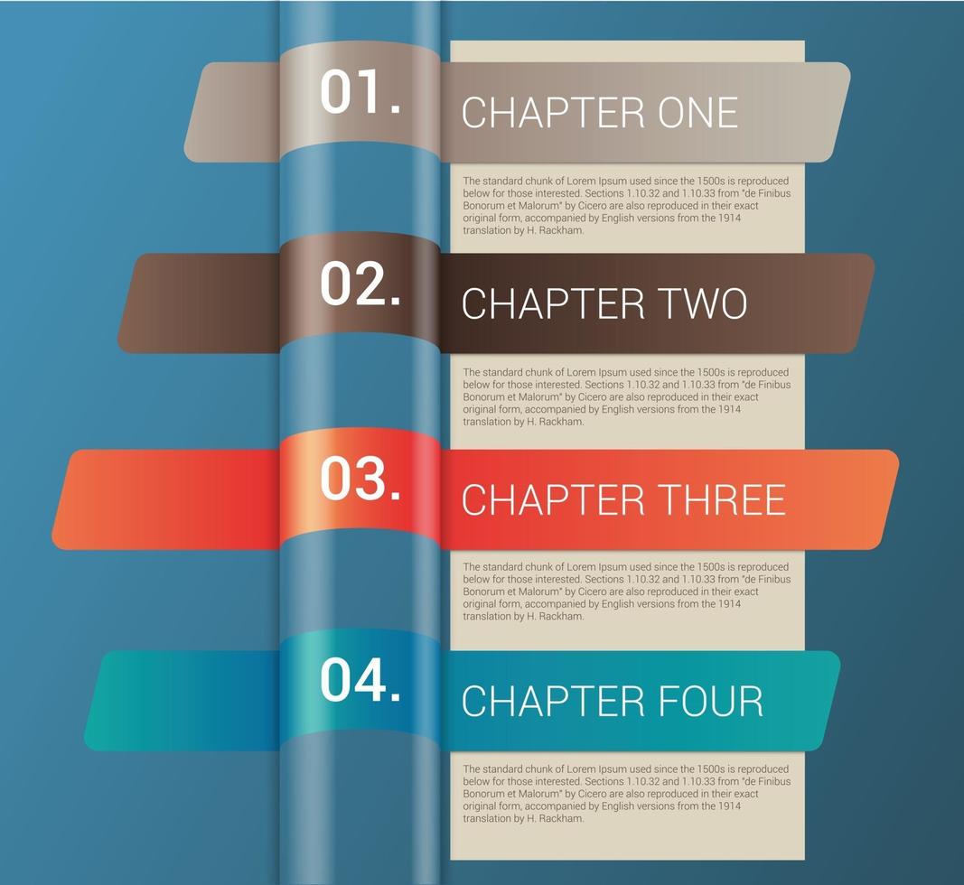 Info graphic chapter number vector