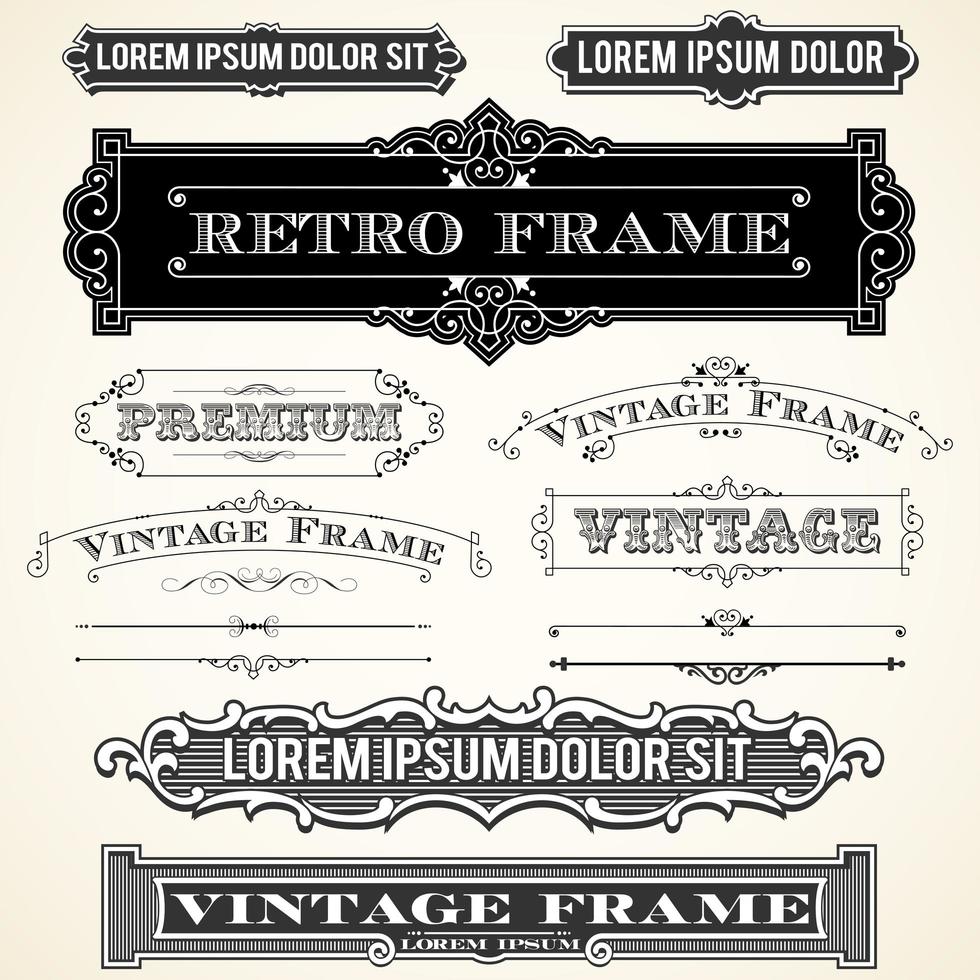 elementos de diseño de caligrafía vintage vector