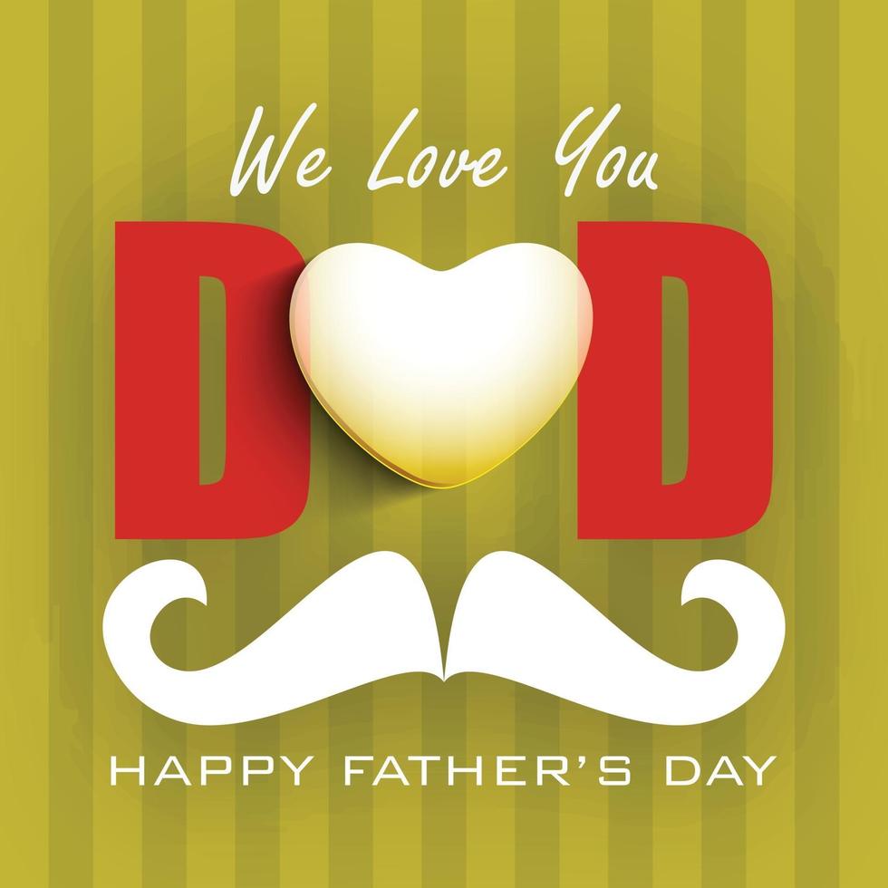 Happy fathers day card vector