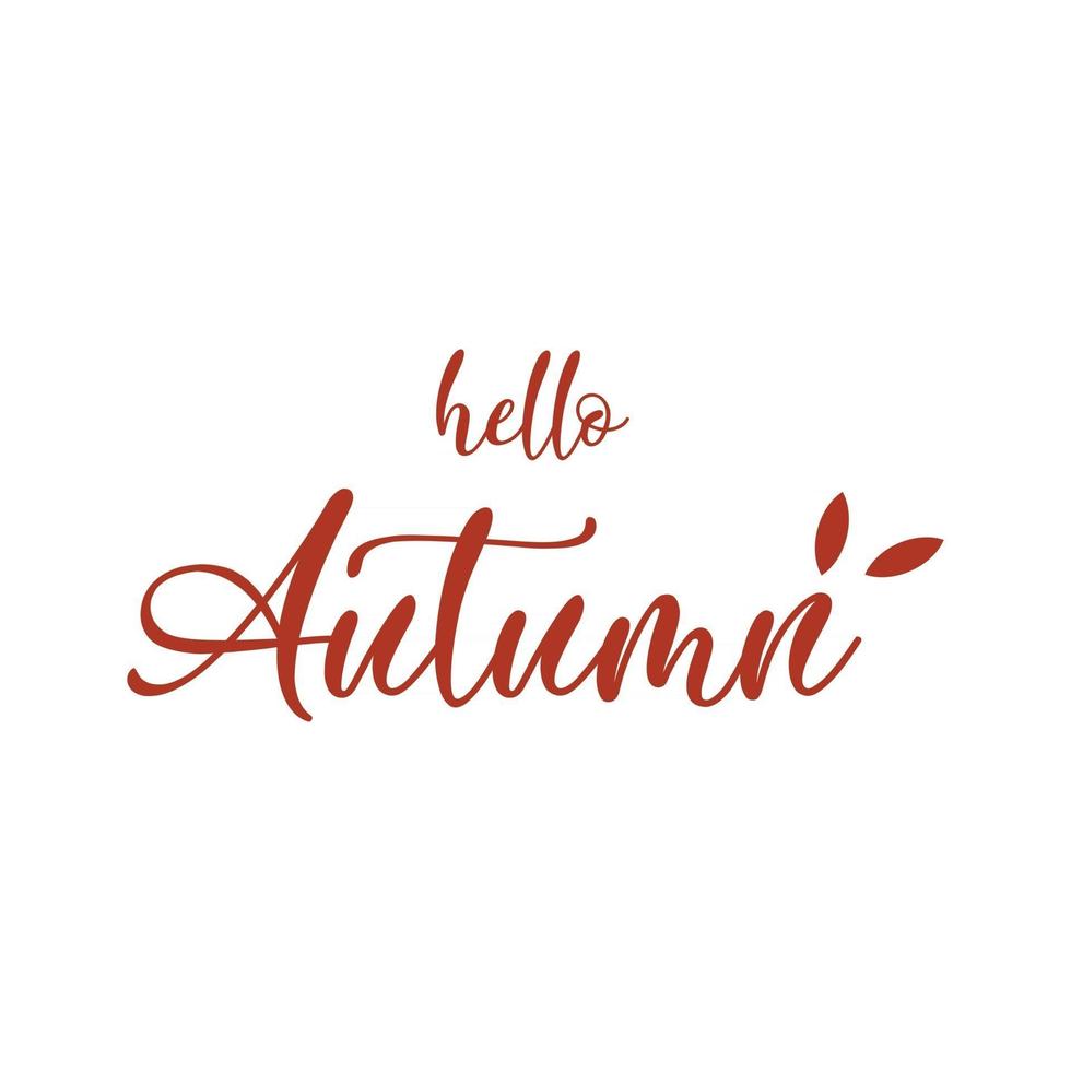 hello autumn logo vector