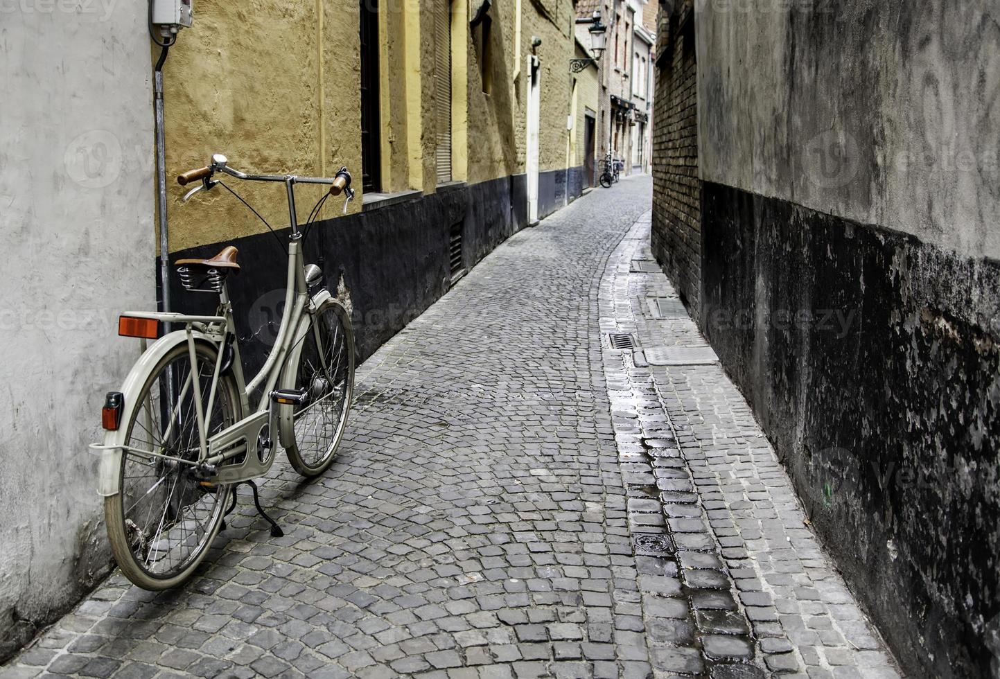 Typical bicycle in Bruges photo