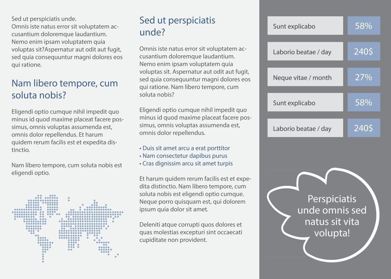 Brochure template vector design