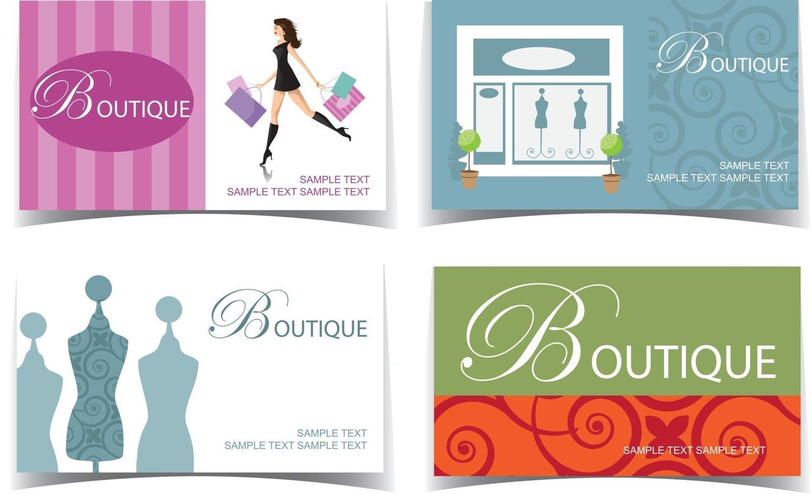 Boutique business card template vector