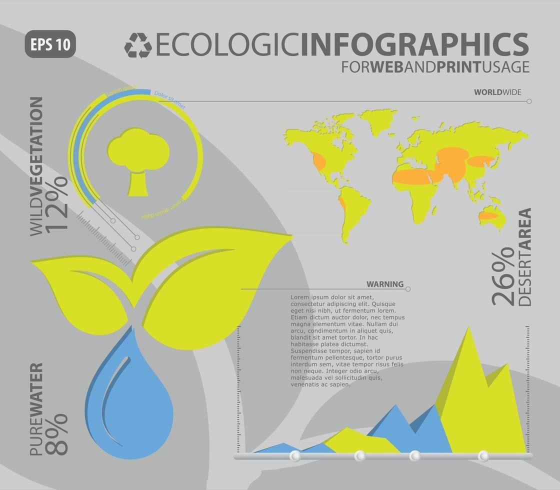 vector de infografía eológica