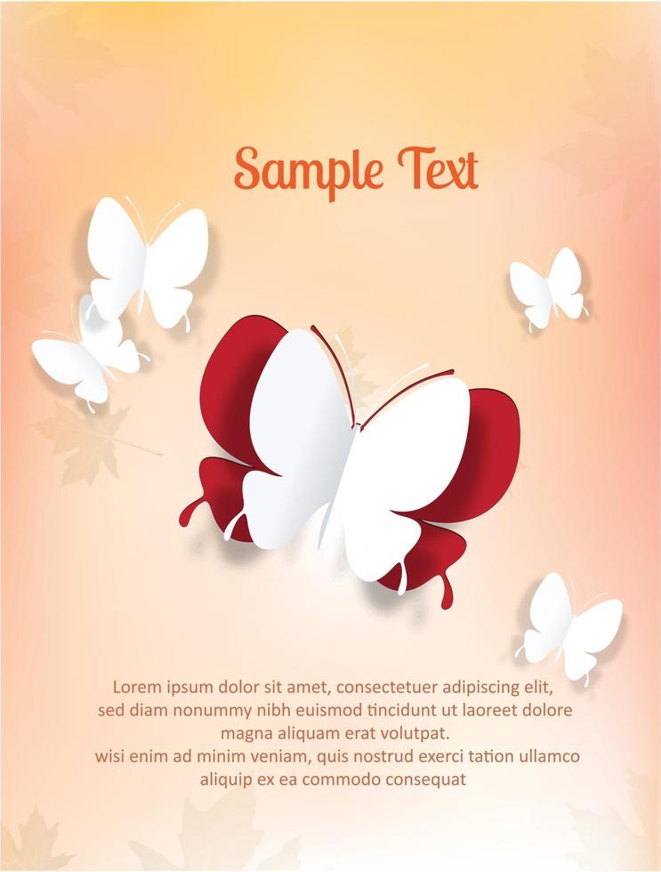 Butterfly abstract background vector