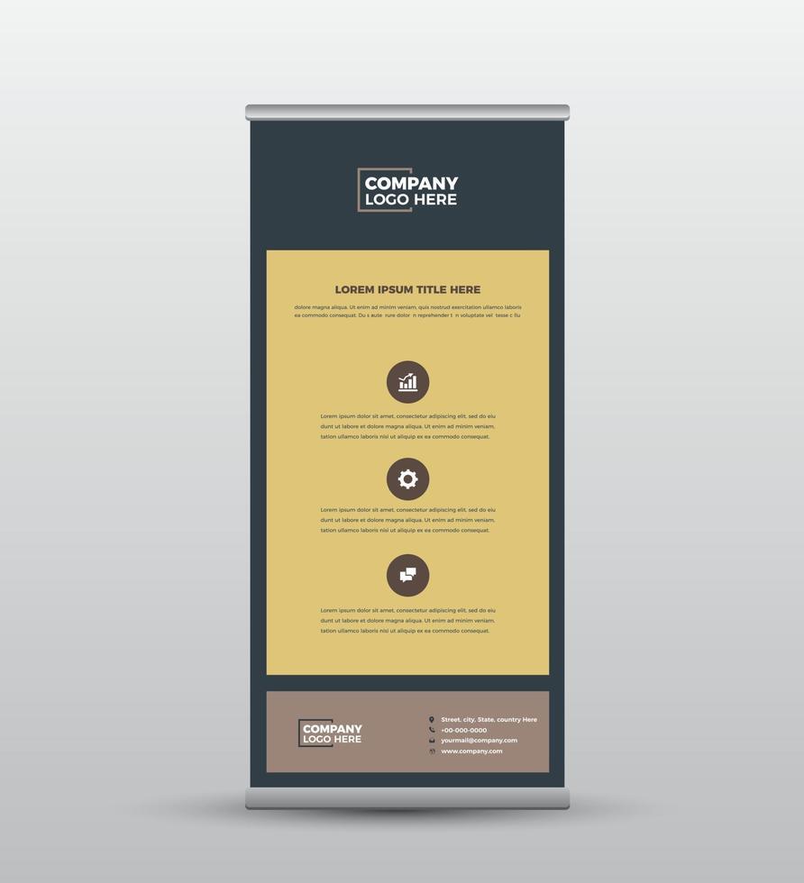 Business RollUp Banner Design or Stand Up Banner Design vector