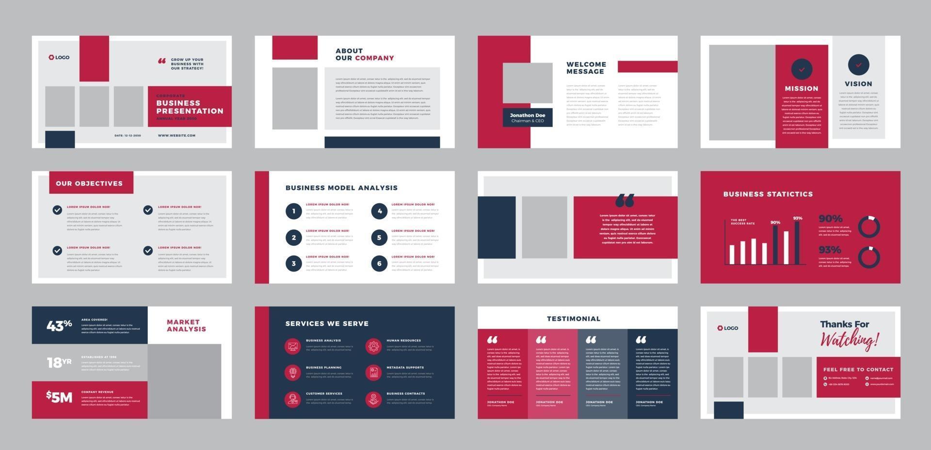 Business Presentation Brochure Guide Design or Pitch Deck sales slider vector