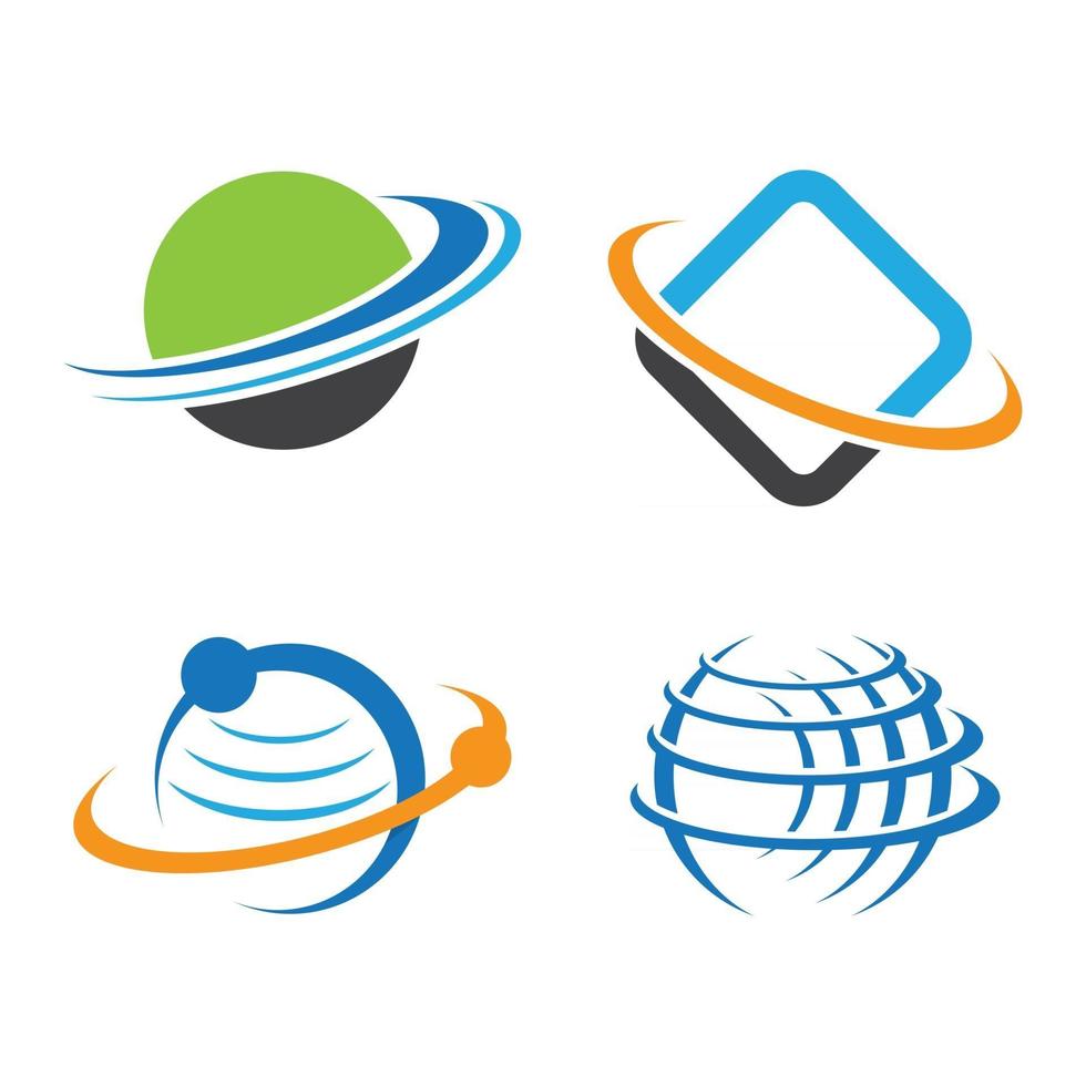 Global tech logo design vector
