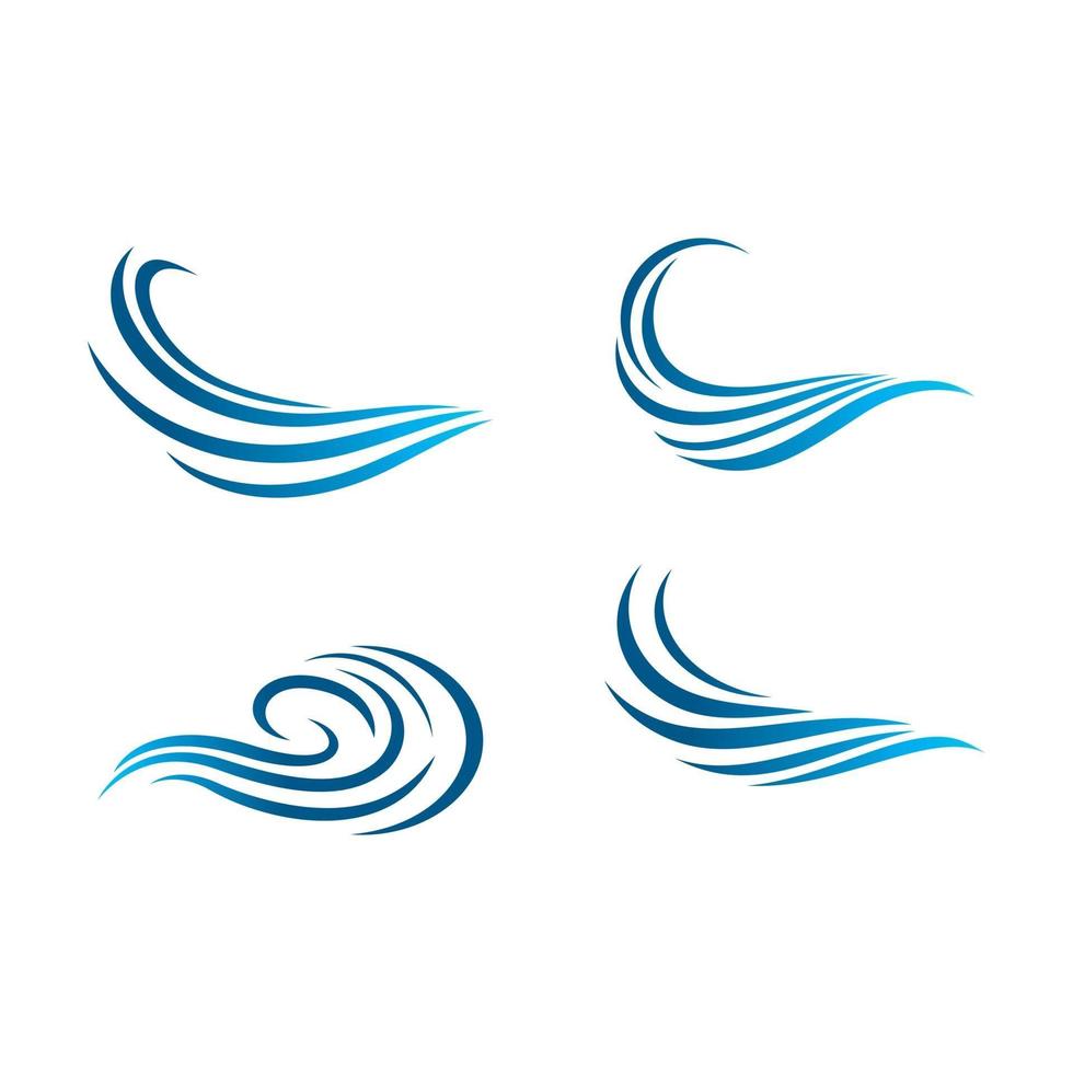 Water wave logo images vector