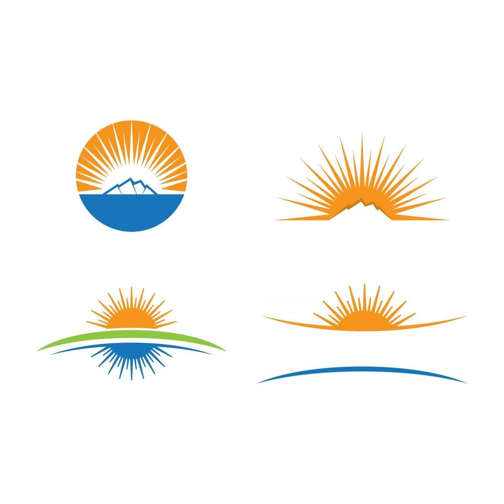 Sunset logo images vector