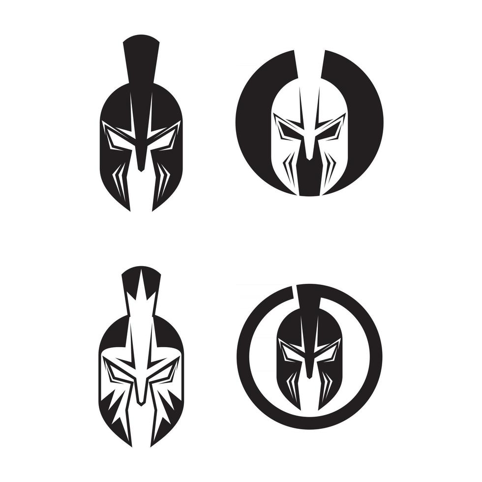 Ilustración de imágenes de diseño de logotipo espartano vector