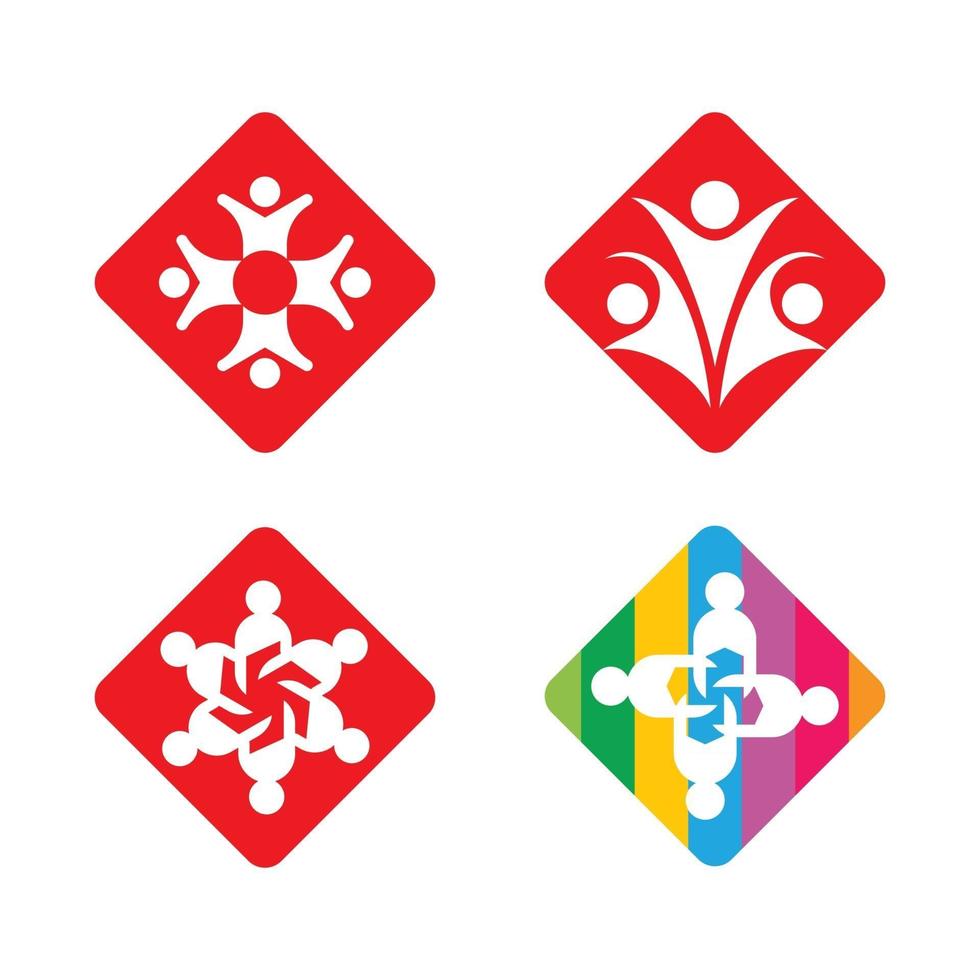 diseño de imágenes de logotipo de atención comunitaria vector