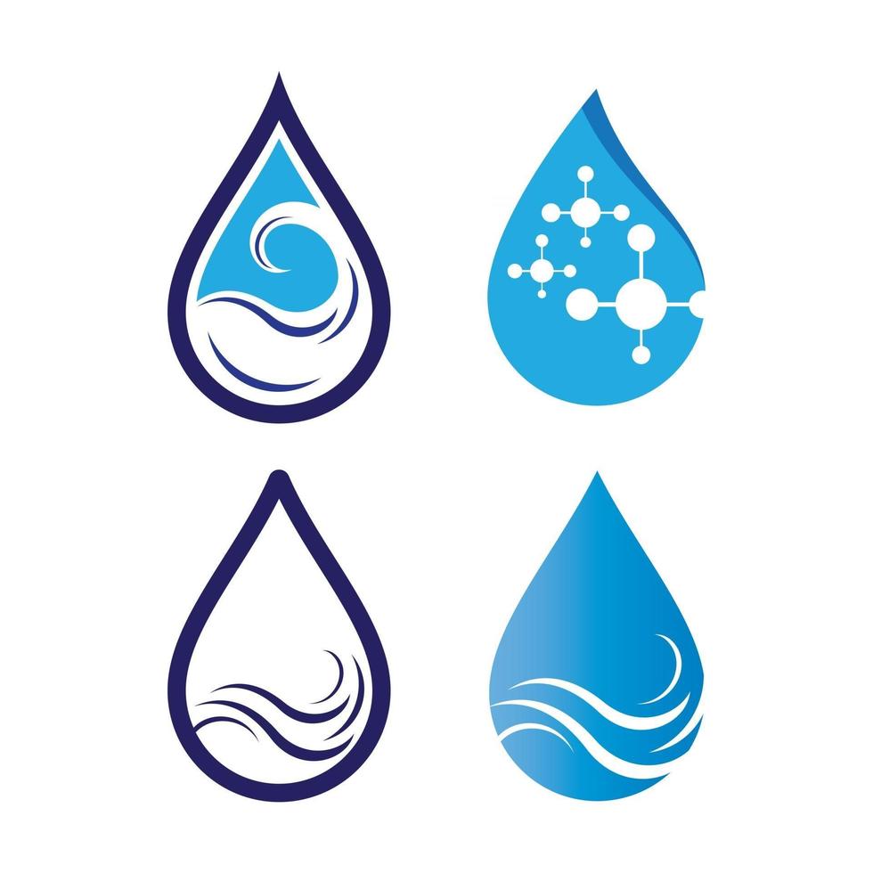 Water drop logo images vector