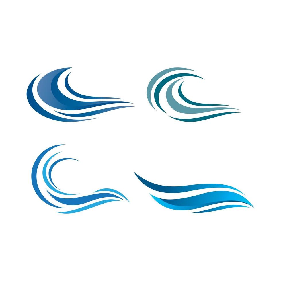 Water wave logo images vector