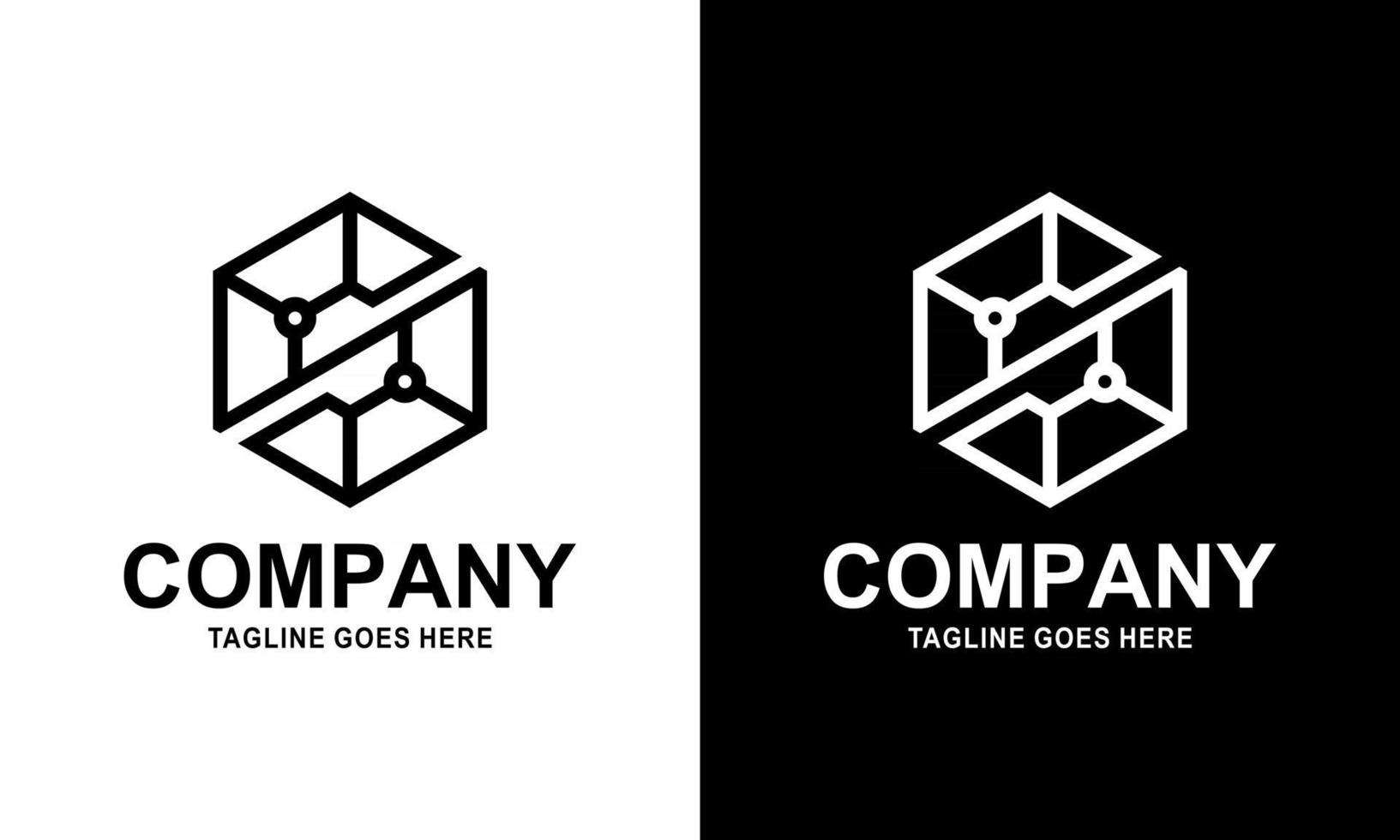 Modern creative letter S logotype. Abstract hexagon logo. Creative dynamic round logotype. Connection symbol. vector