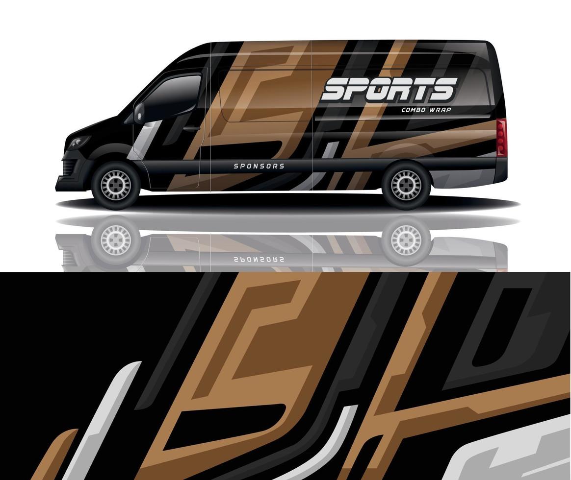 vector de diseño de envoltura de calcomanía de coche deportivo