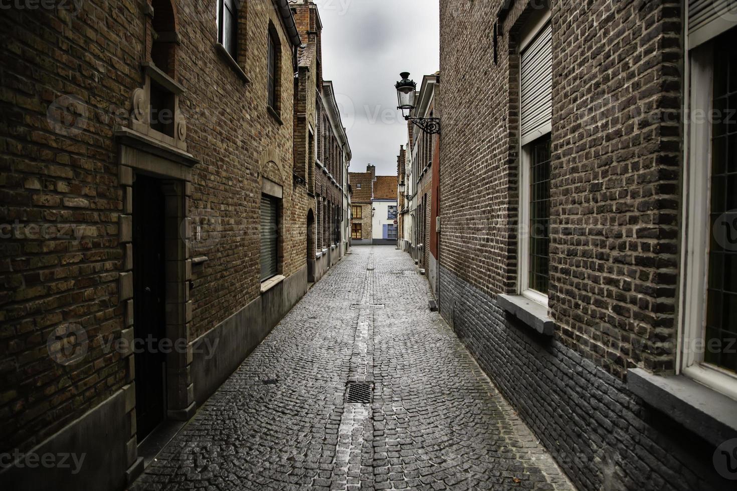 Typical Bruges alley photo