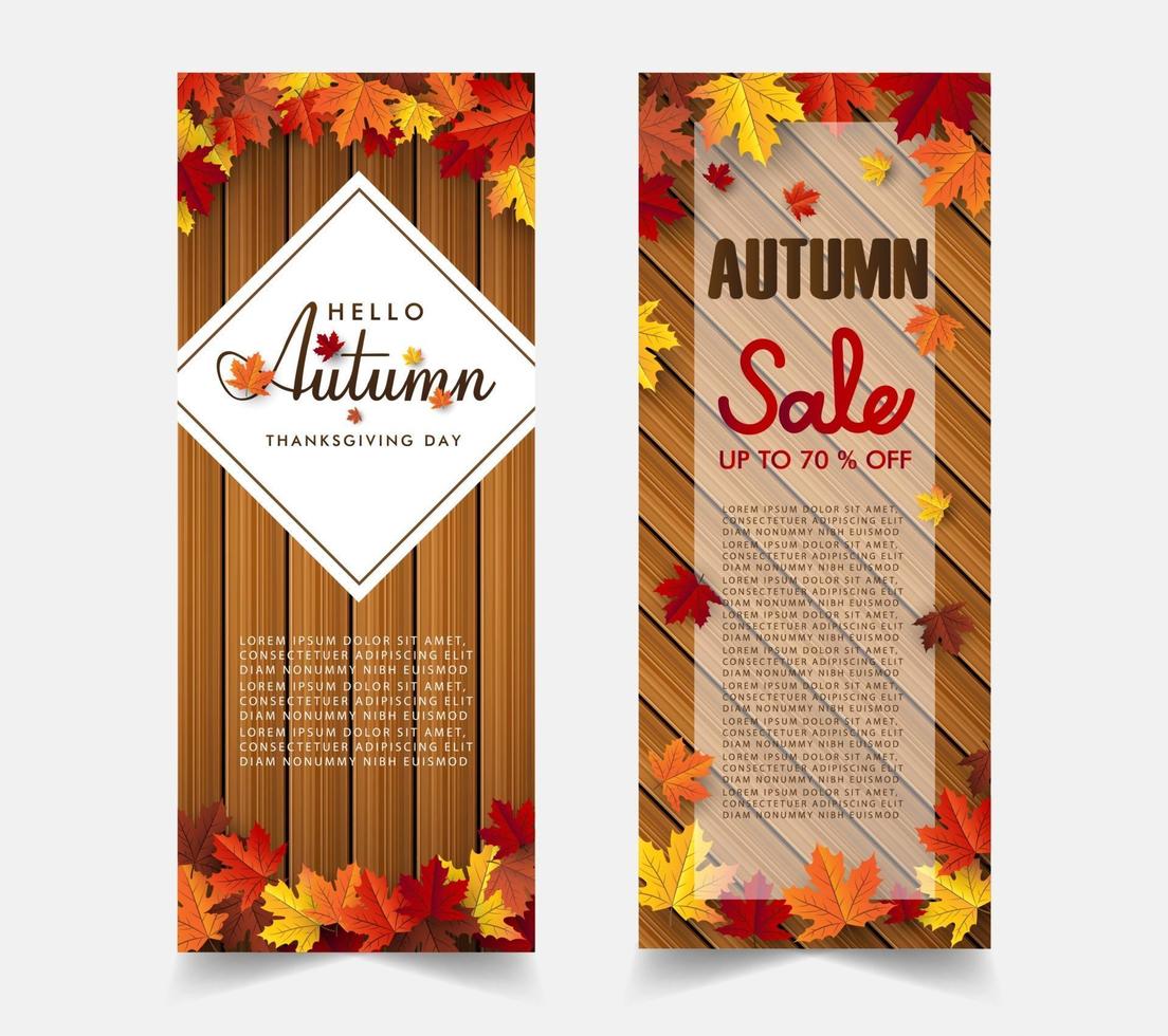 autumn maple leaf background banner vector